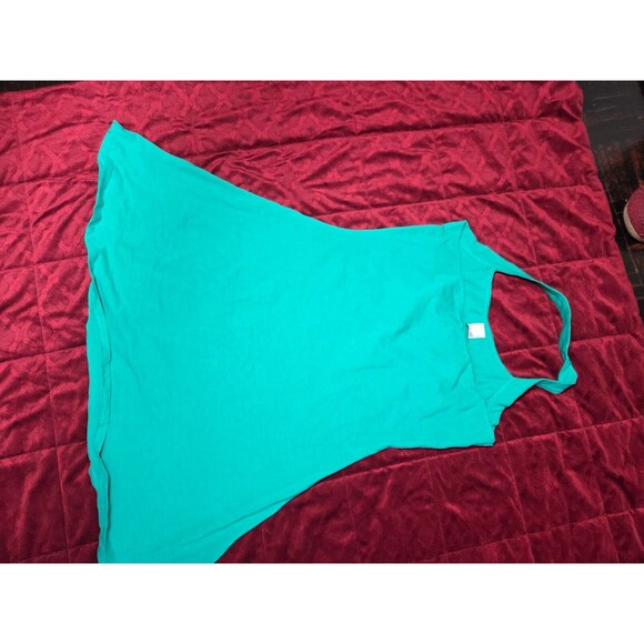 Women’s Green Halter Midi Dress Flared A-Line Sleeveless Summer Sundress Medium - Picture 6 of 8